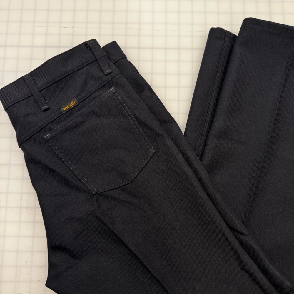 Vintage Wrangler Wrancher Black Polyester Pants 36x30